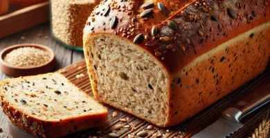 Pan de molde integral con semillas